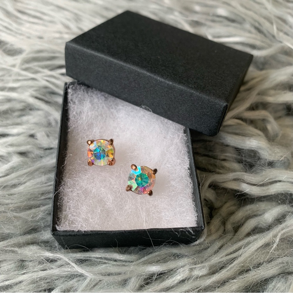 Vintage Aurora Borealis Stud Earrings